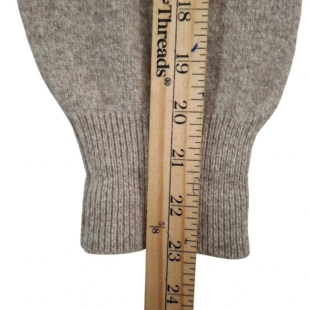 Quills Woollen Market Ireland Argyle Sweater Men's XL Beige Wool Crewneck